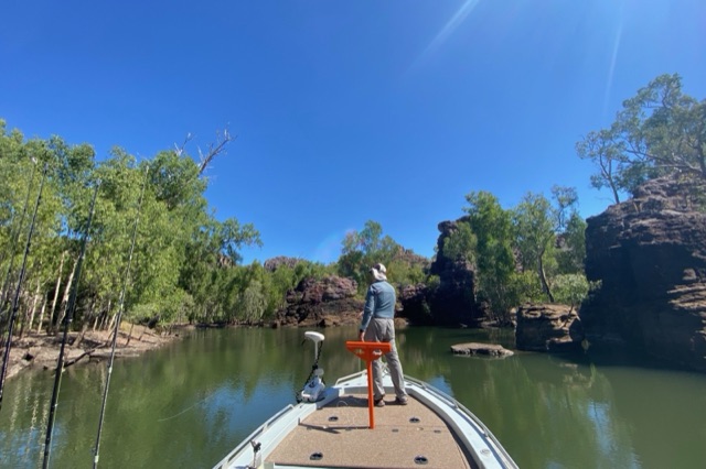 Kakadu escarpment above still water